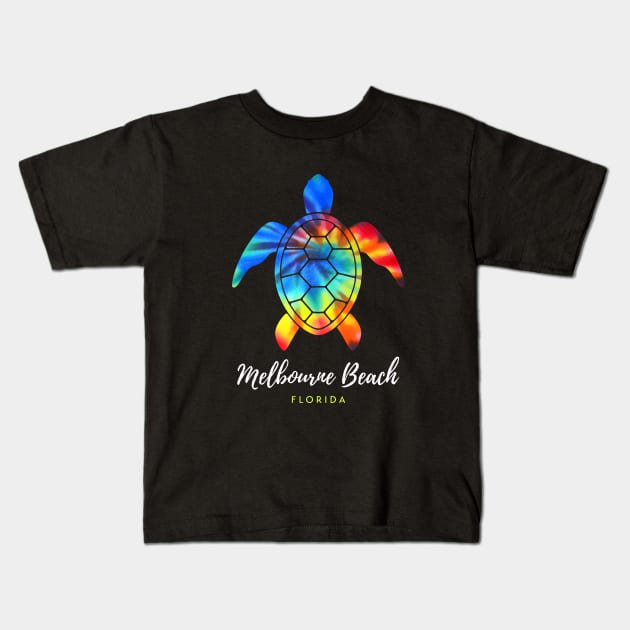 Melbourne Beach Florida Sea Turtle Conservation Tie Dye Kids T-Shirt by TGKelly